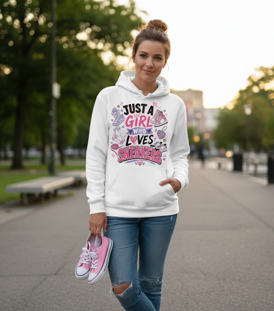 Sneakers Sneaker Collectors Hoodie - lifestyle model mockup - White