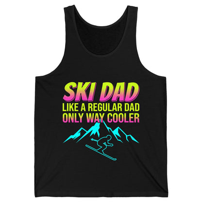 Ski Dad Like a Regular Dad Only Way Cooler skiing Tank Top Black product mockup
