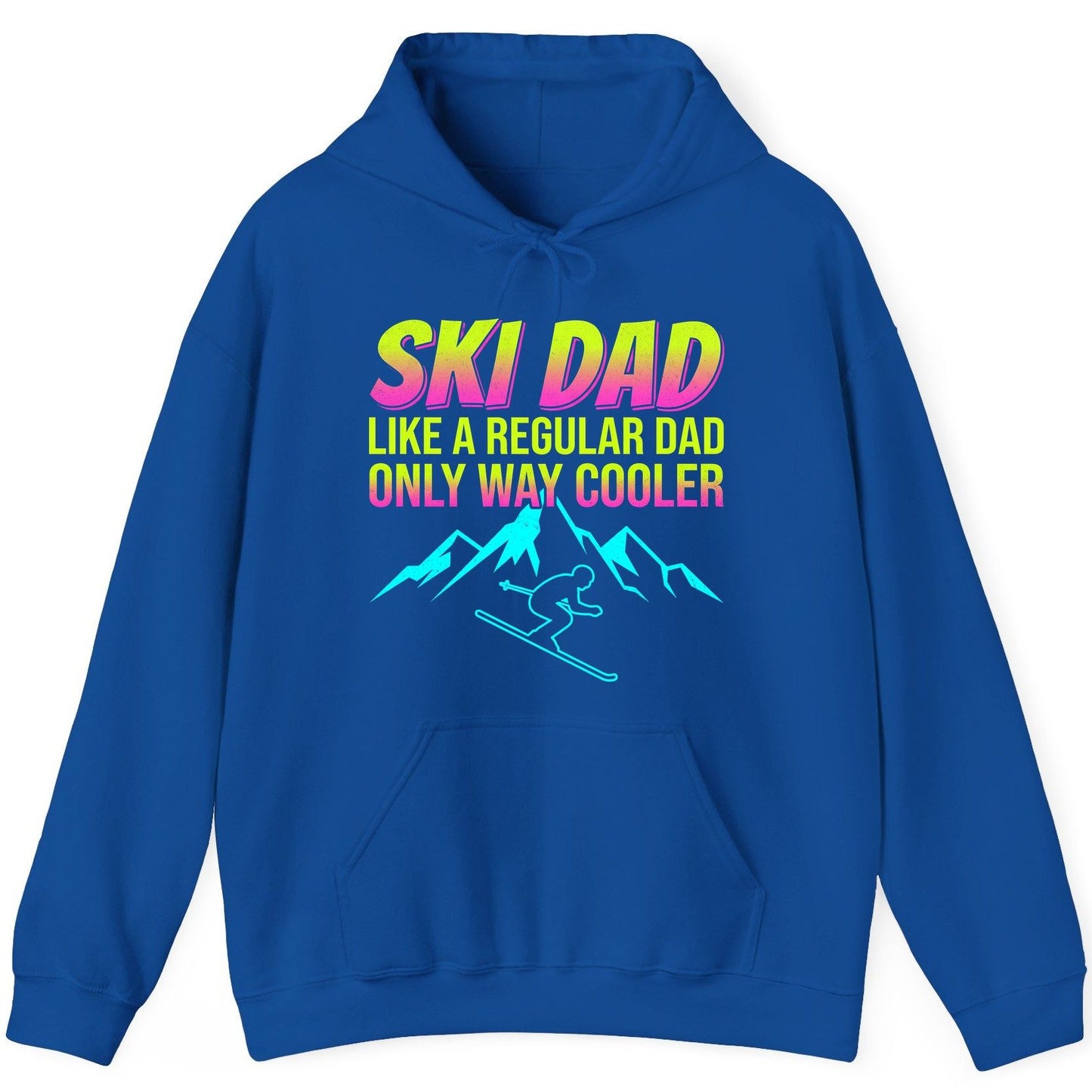 Ski Dad Like a Regular Dad Only Way Cooler skiing Hoodie Royal product mockup