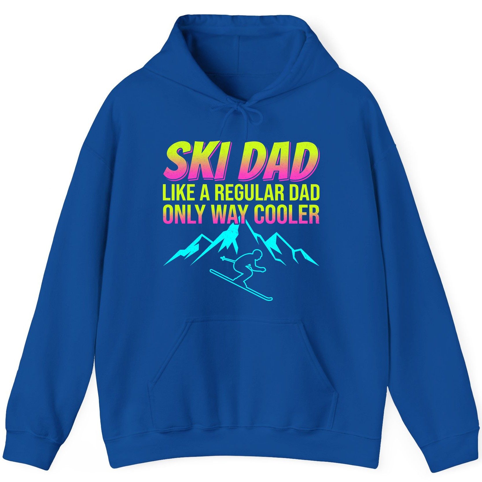 Ski Dad Like a Regular Dad Only Way Cooler skiing Hoodie Royal product mockup