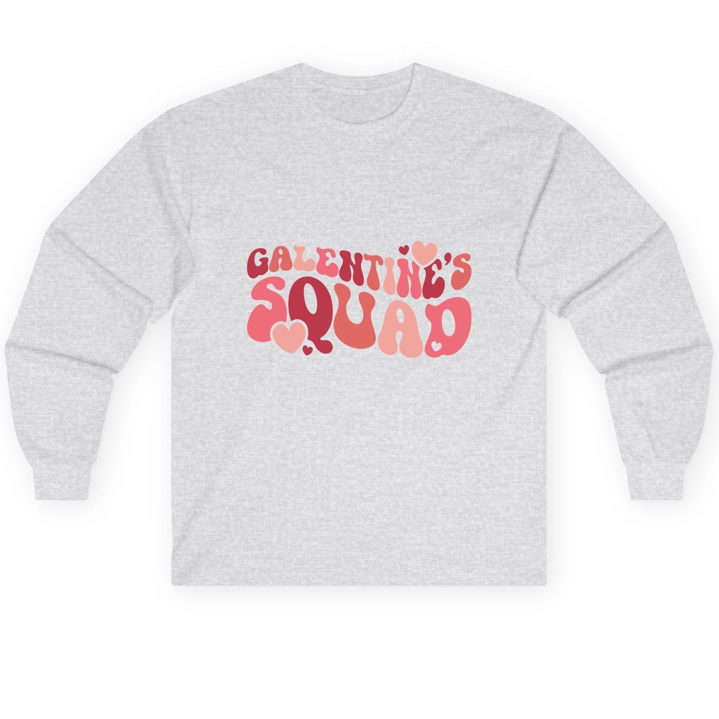 Galentine's Squad galentine's day Long Sleeve Tee Ash product mockup