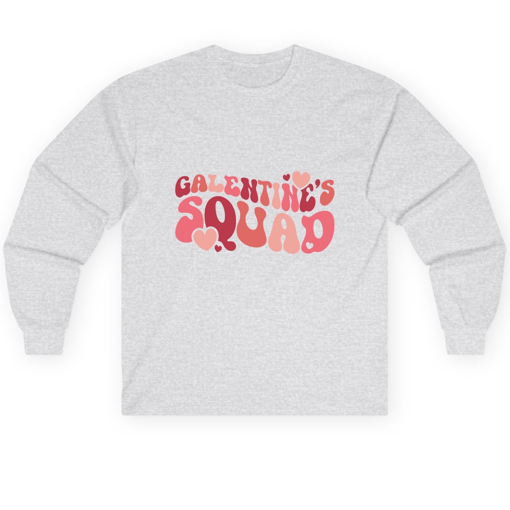 Galentine's Squad galentine's day Long Sleeve Tee Ash product mockup