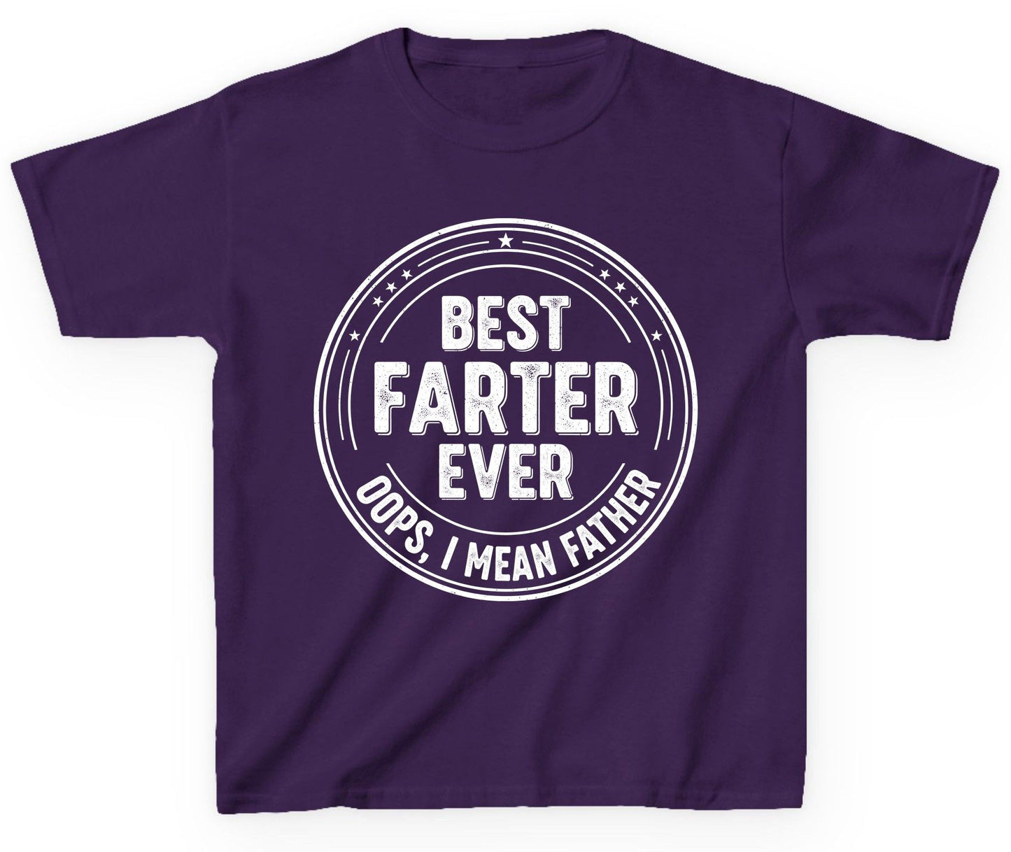 Best Farter Ever Oops, I Mean Father fatherhood Youth T-Shirt Purple product mockup