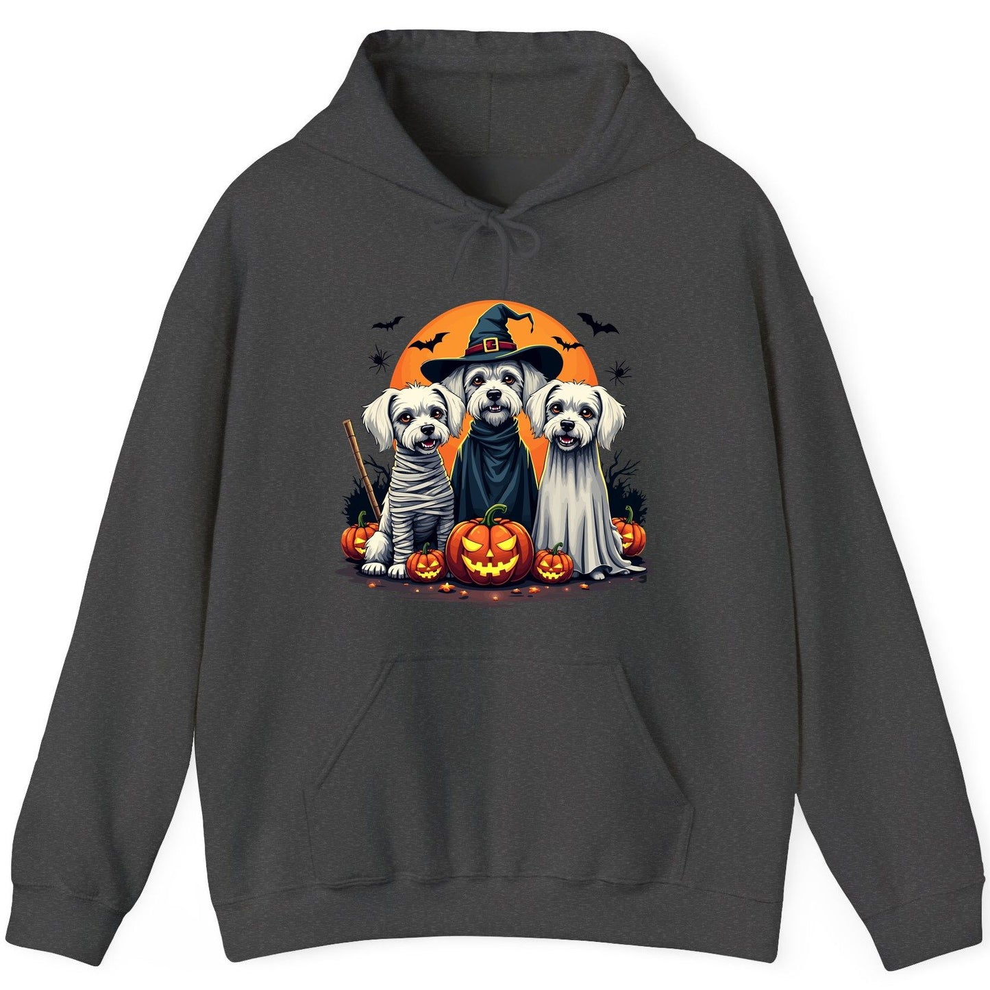 Halloween Dogs Costumes Halloween dogs Hoodie Dark Heather product mockup