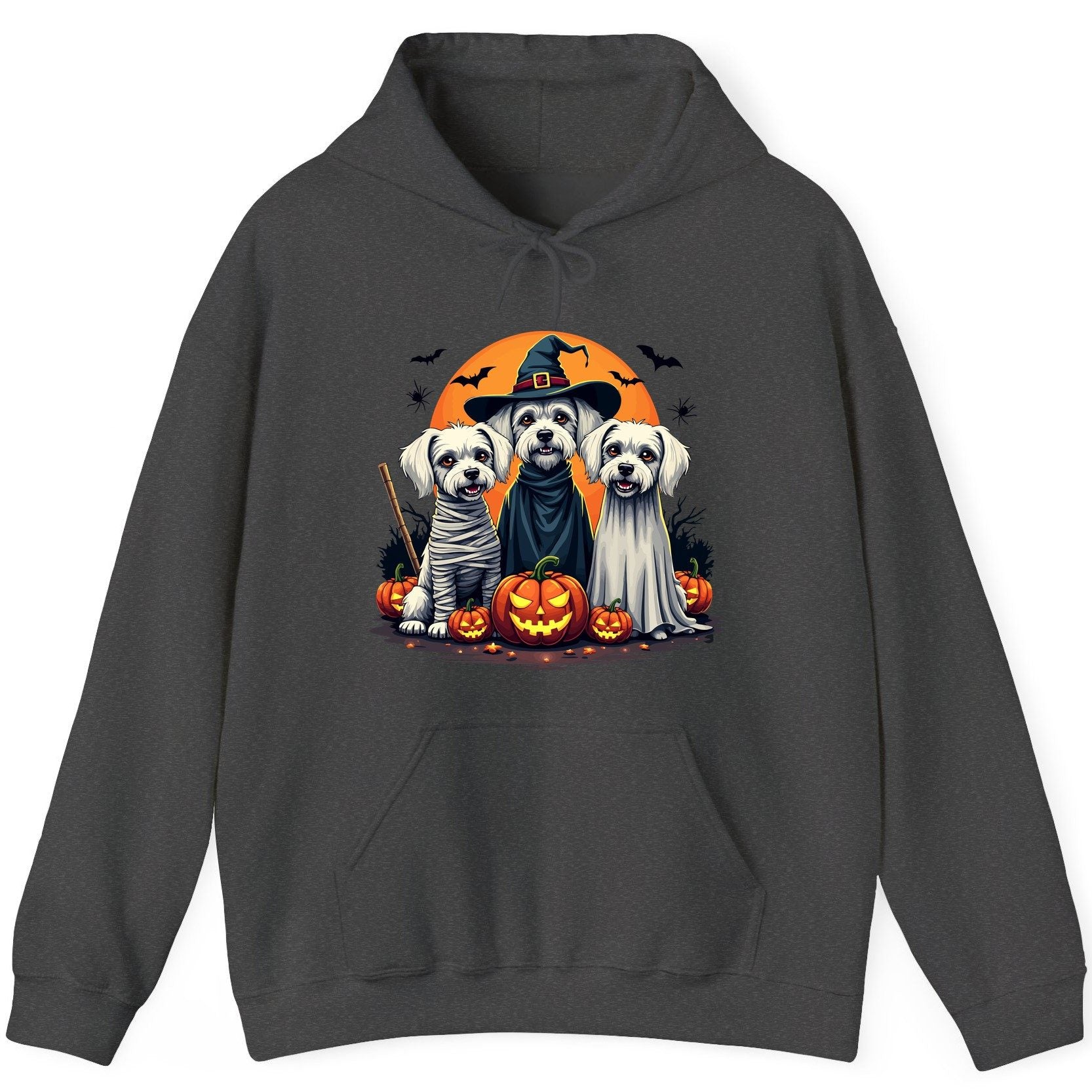 Halloween Dogs Costumes Halloween dogs Hoodie Dark Heather product mockup