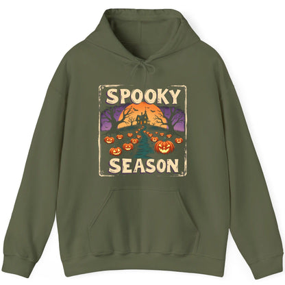 Spooky Season Halloween Hoodie Military Green product mockup