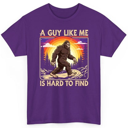 A Guy Like Me Is Hard to Find bigfoot T-Shirt Purple product mockup