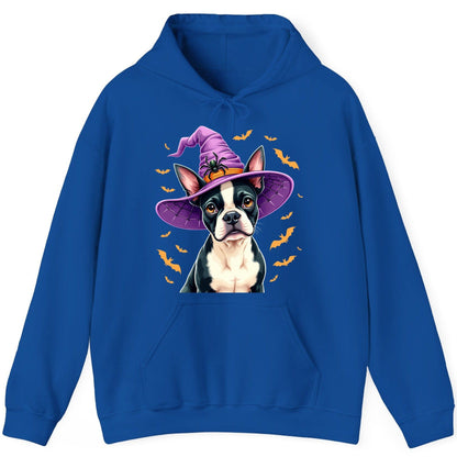 Halloween Boston Terrier Witch boston terrier Hoodie Royal product mockup