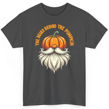 The Beard Behind the Pumpkin Halloween gnome T-Shirt Dark Heather product mockup