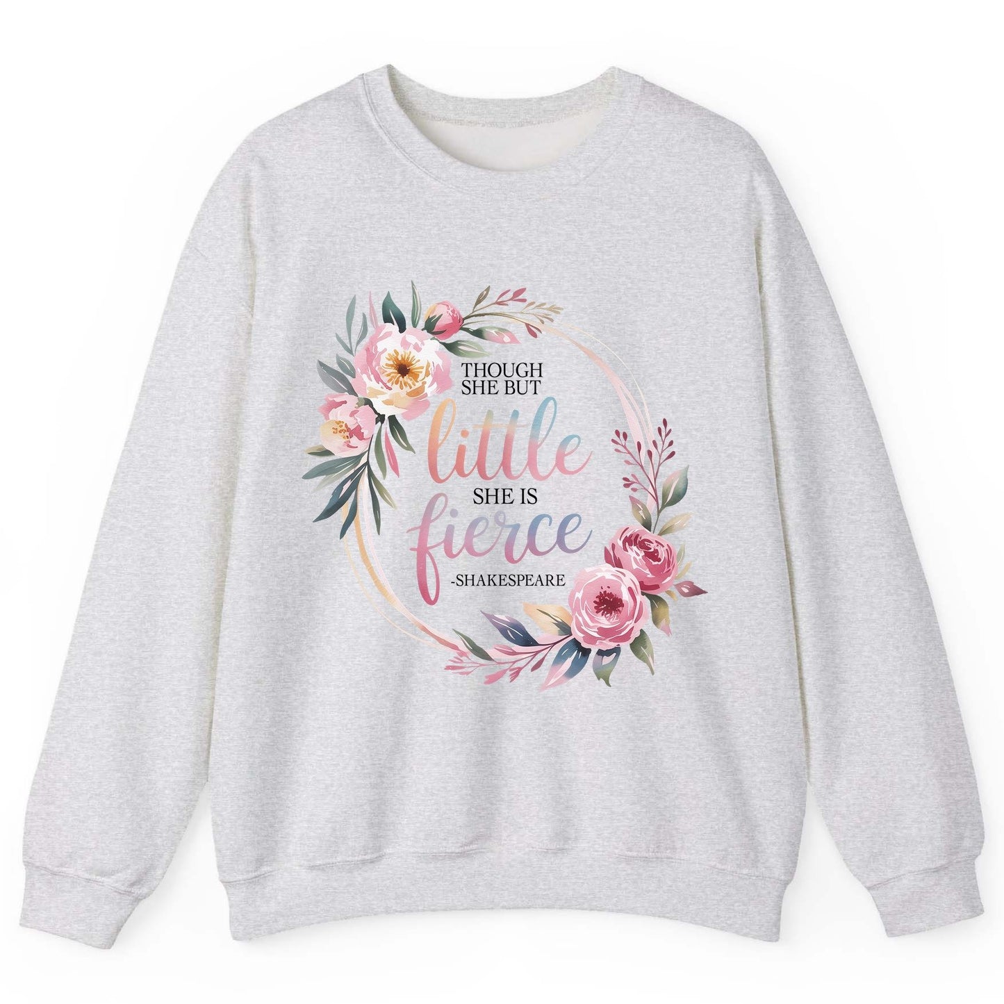 Little Fierce feminine empowerment Sweatshirt Ash product mockup