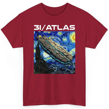 31 Atlas van gogh sci-fi mashup T-Shirt Cardinal Red product mockup