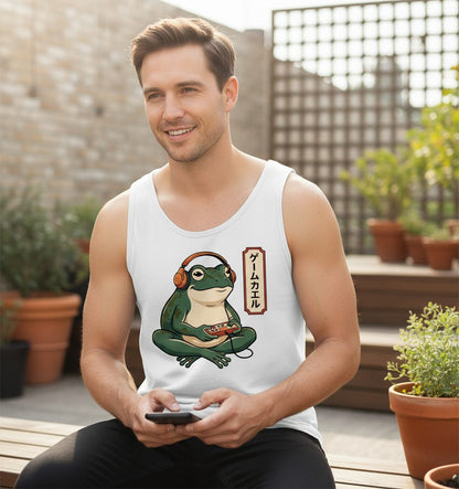 ゲームカエル gamer frog Tank Top White lifestyle mockup