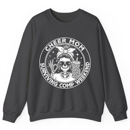 Cheer Mom Surviving Comp Weekend cheer mom Sweatshirt Dark Heather product mockup