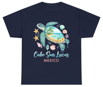 Cabo San Lucas Mexico sea turtle Youth T-Shirt Navy product mockup