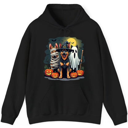 Halloween Dogs in Costumes Halloween dogs Hoodie Black product mockup