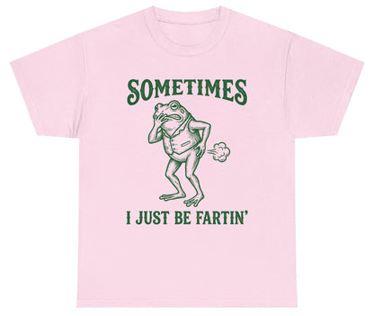 Sometimes I Just Be Fartin' farting frog Youth T-Shirt Light Pink product mockup