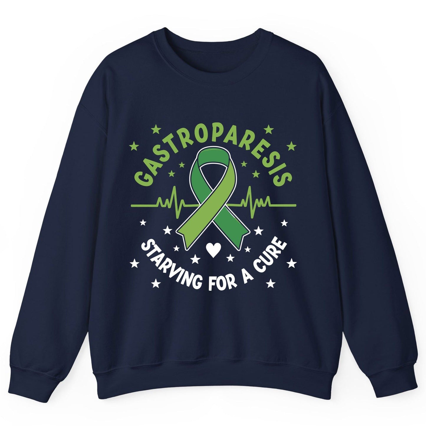 Gastroparesis Starving for a Cure gastroparesis awareness Sweatshirt Navy product mockup