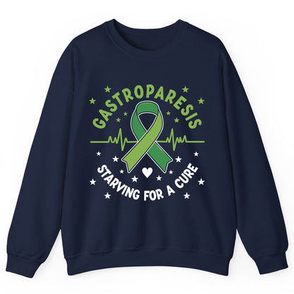Gastroparesis Starving for a Cure gastroparesis awareness Sweatshirt Navy product mockup