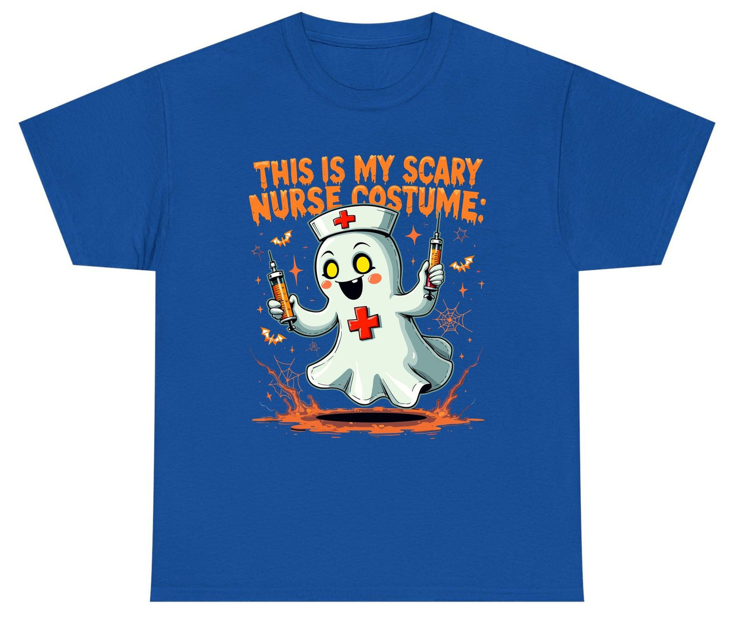 This Is My Scary Nurse Costume ghost nurse Youth T-Shirt Royal product mockup
