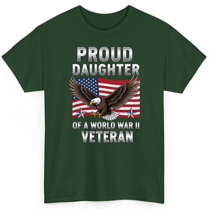 Proud Daughter of a World War Ii Veteran wwii veteran family T-Shirt Forest Green product mockup