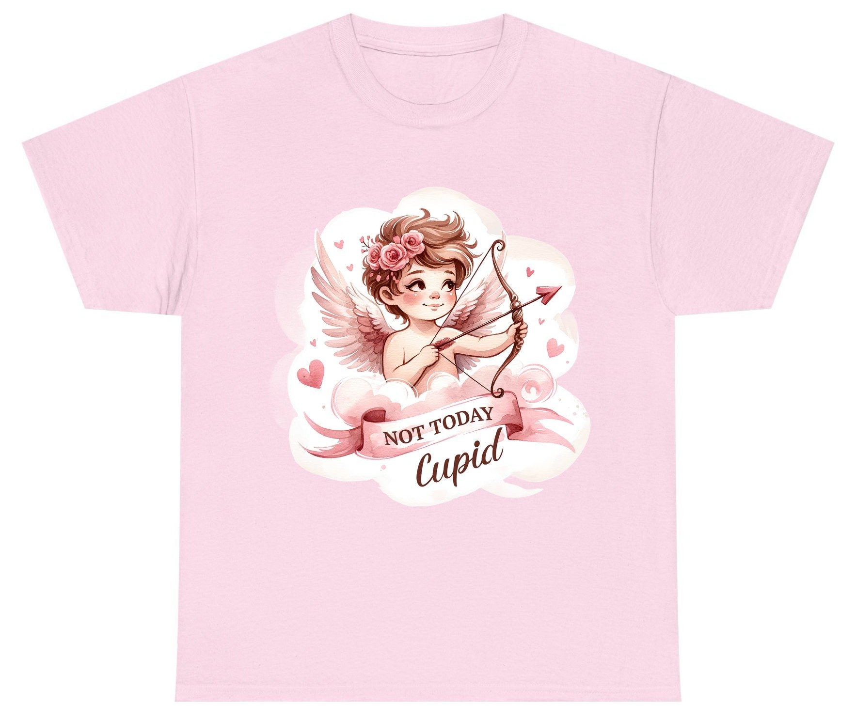 Not Today Cupid cupid Youth T-Shirt Light Pink product mockup
