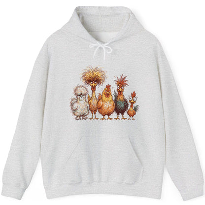 Funny Scribble Art Chickens chickens Hoodie Ash product mockup