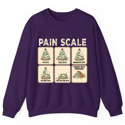 Pain Scale Christmas cookie pain scale Sweatshirt Purple product mockup