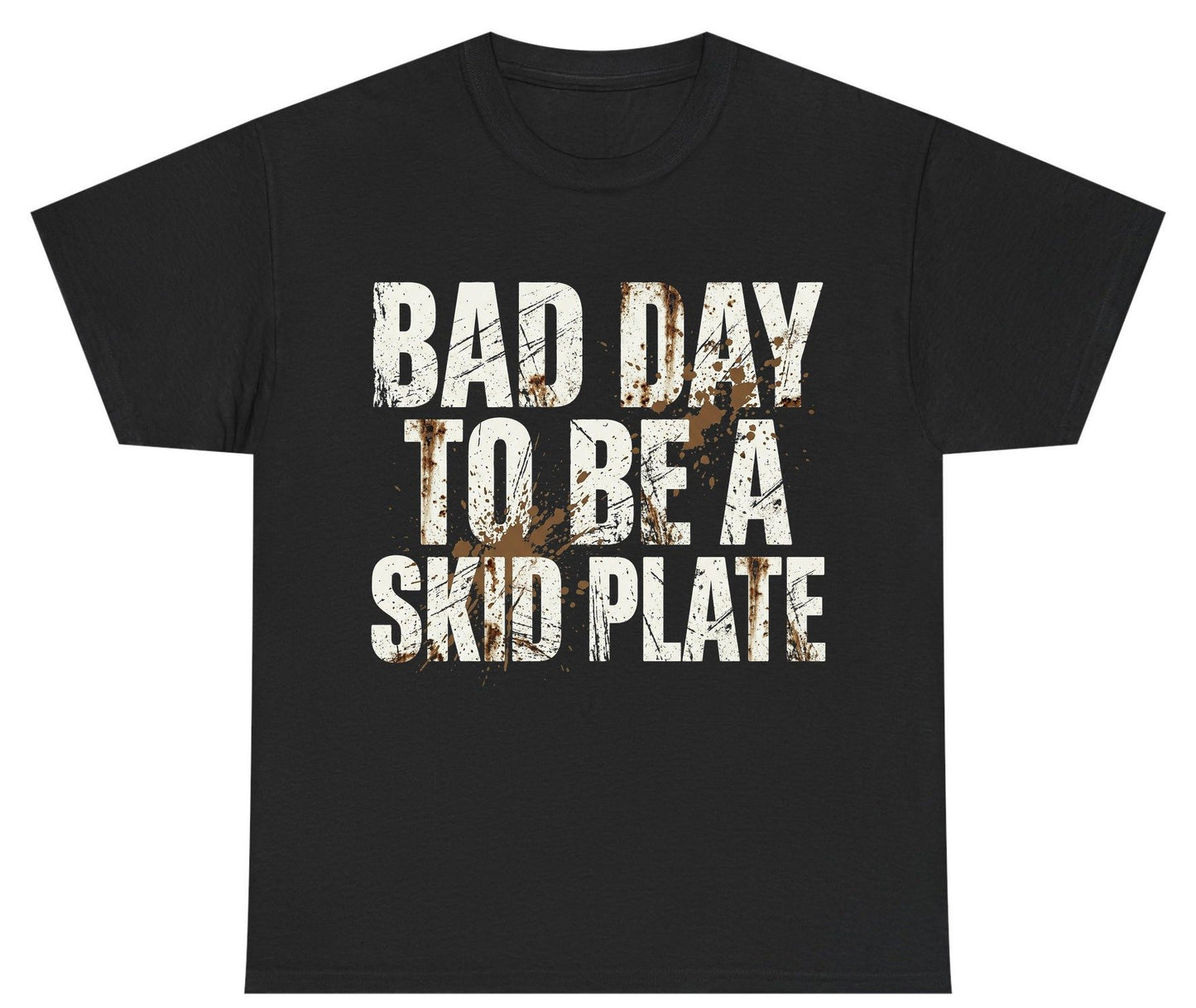 BAD DAY TO BE a SKID PLATE Funny Off-Roading Youth T-Shirt - product mockup - Black