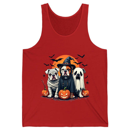 Halloween Bulldogs Costumes Halloween bulldogs Tank Top Red product mockup