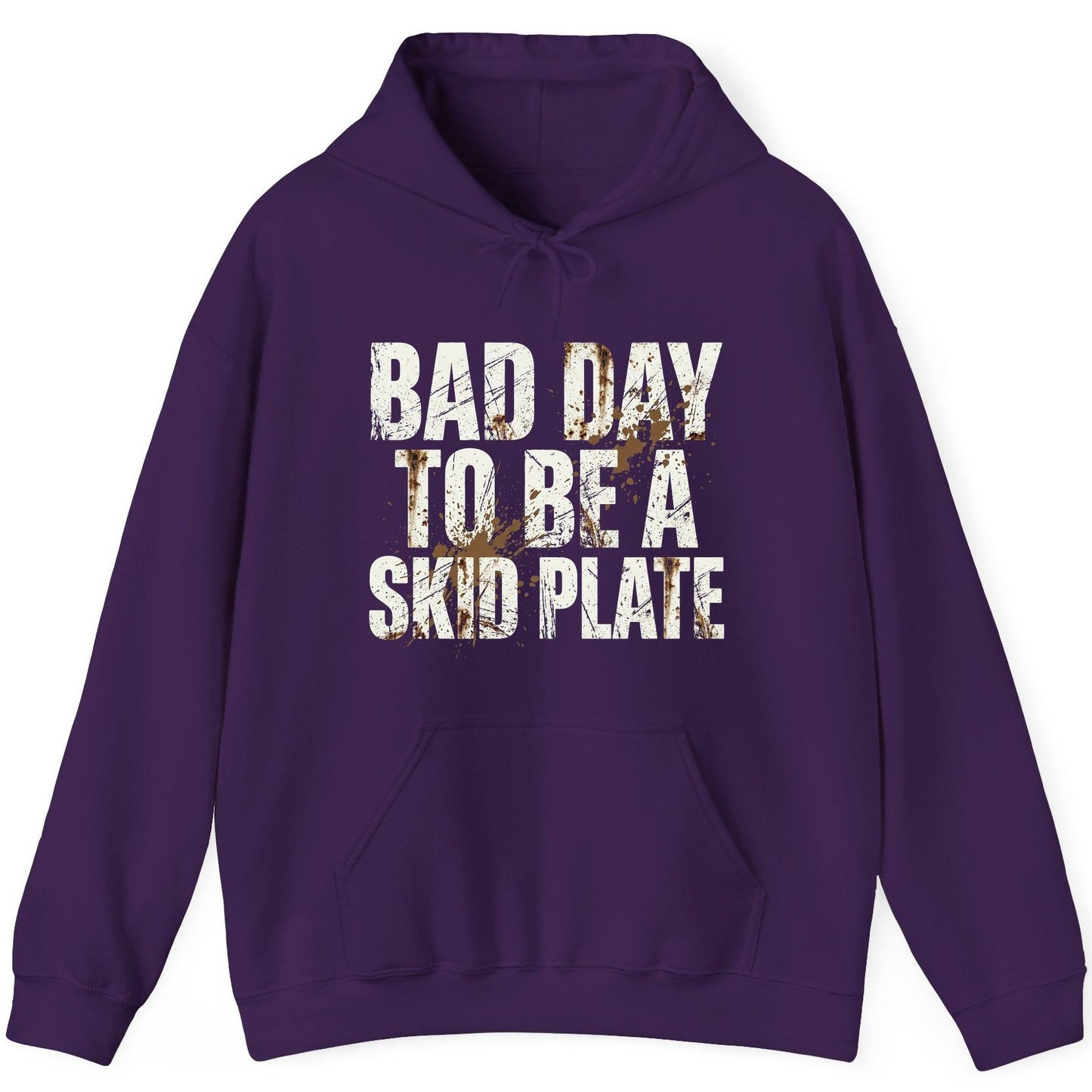 BAD DAY TO BE a SKID PLATE Funny Off-Roading Hoodie - product mockup - Purple
