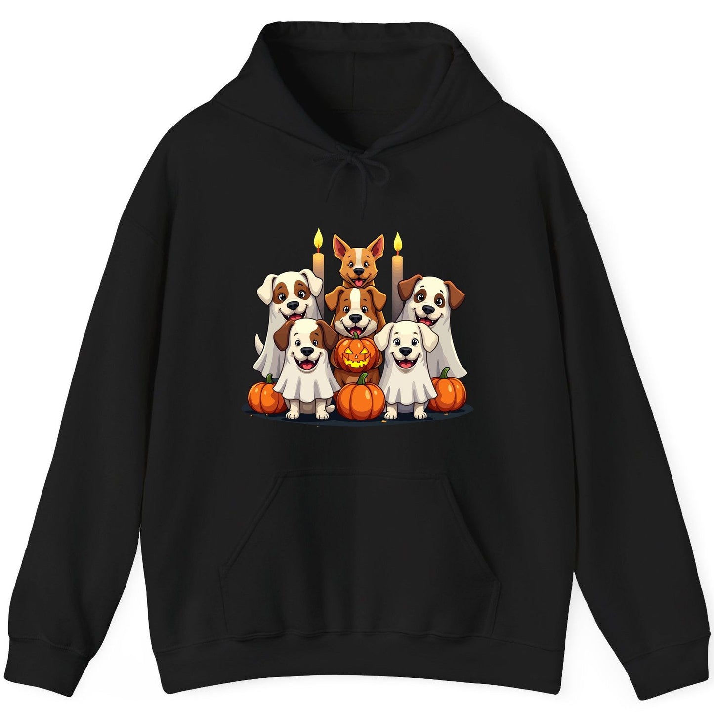 Cute Ghost Dogs Halloween Halloween dogs Hoodie Black product mockup