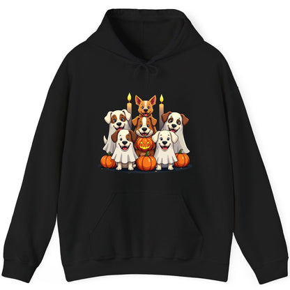 Cute Ghost Dogs Halloween Halloween dogs Hoodie Black product mockup