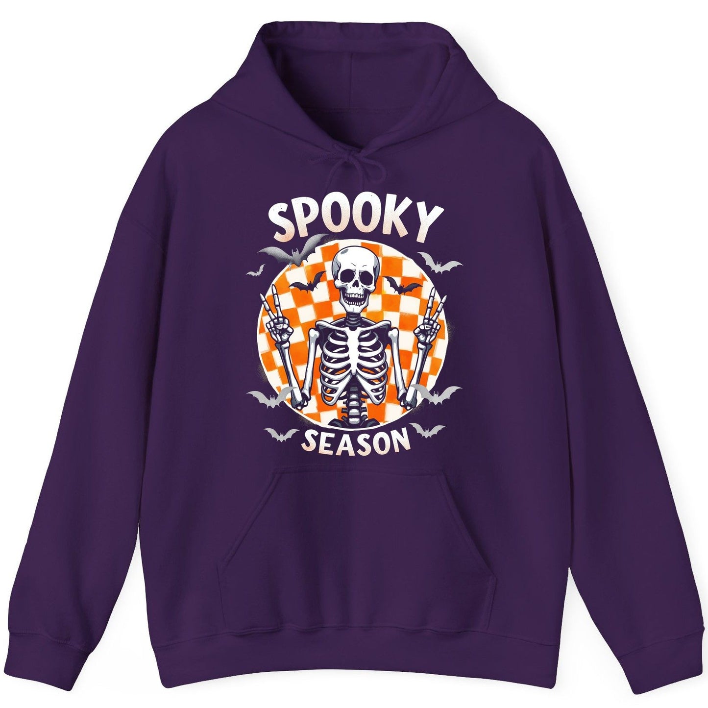 Spooky Season Halloween skeleton Hoodie Purple product mockup