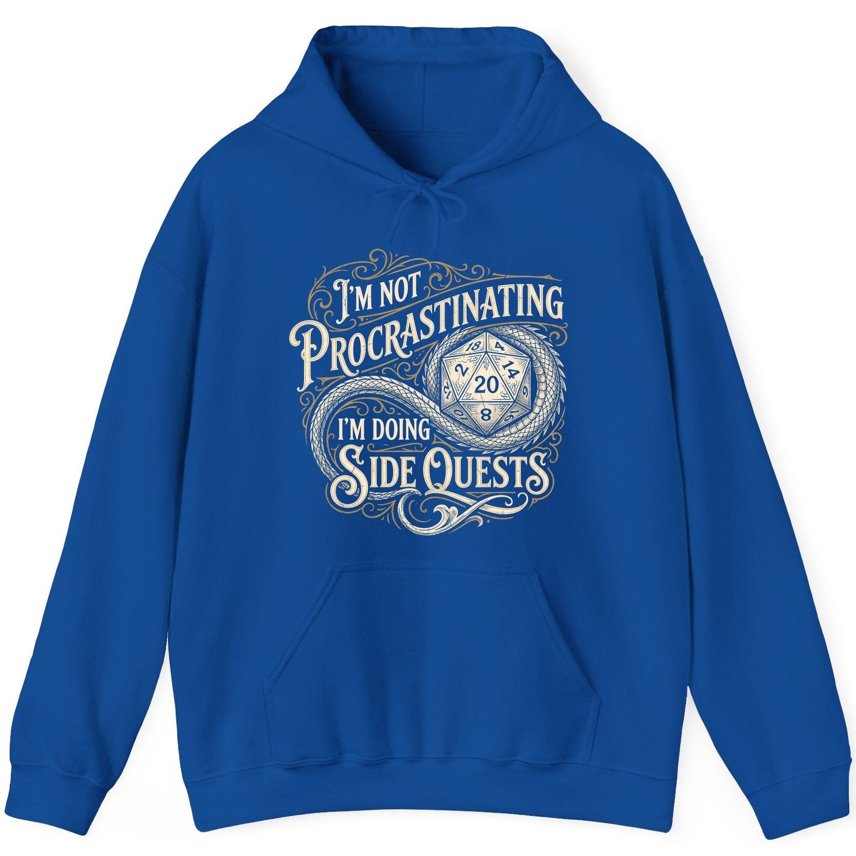 I'm Not Procrastinating I'm Doing Side Quests rpg gaming Hoodie Royal product mockup