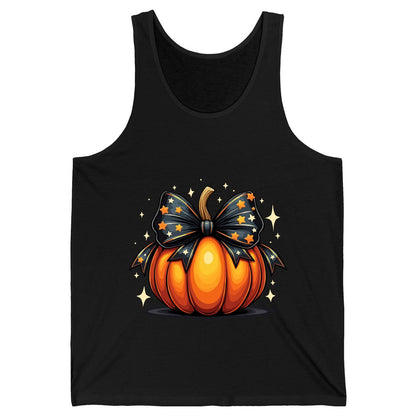Starry Bow Pumpkin Halloween pumpkin Tank Top Black product mockup