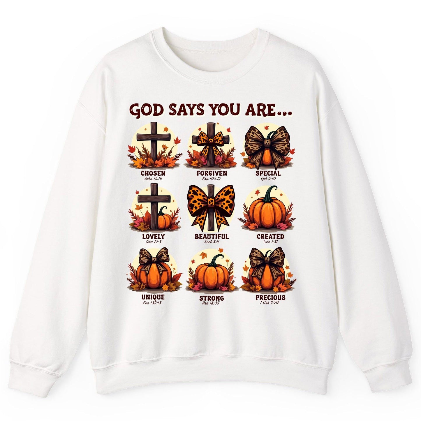 God Says You Are Chosen John 15 16, Forgiven Psa 103 12, Special Eph 2 10, Lovely Dan 12 3, Beautiful Eccl 3 11, Created Gen