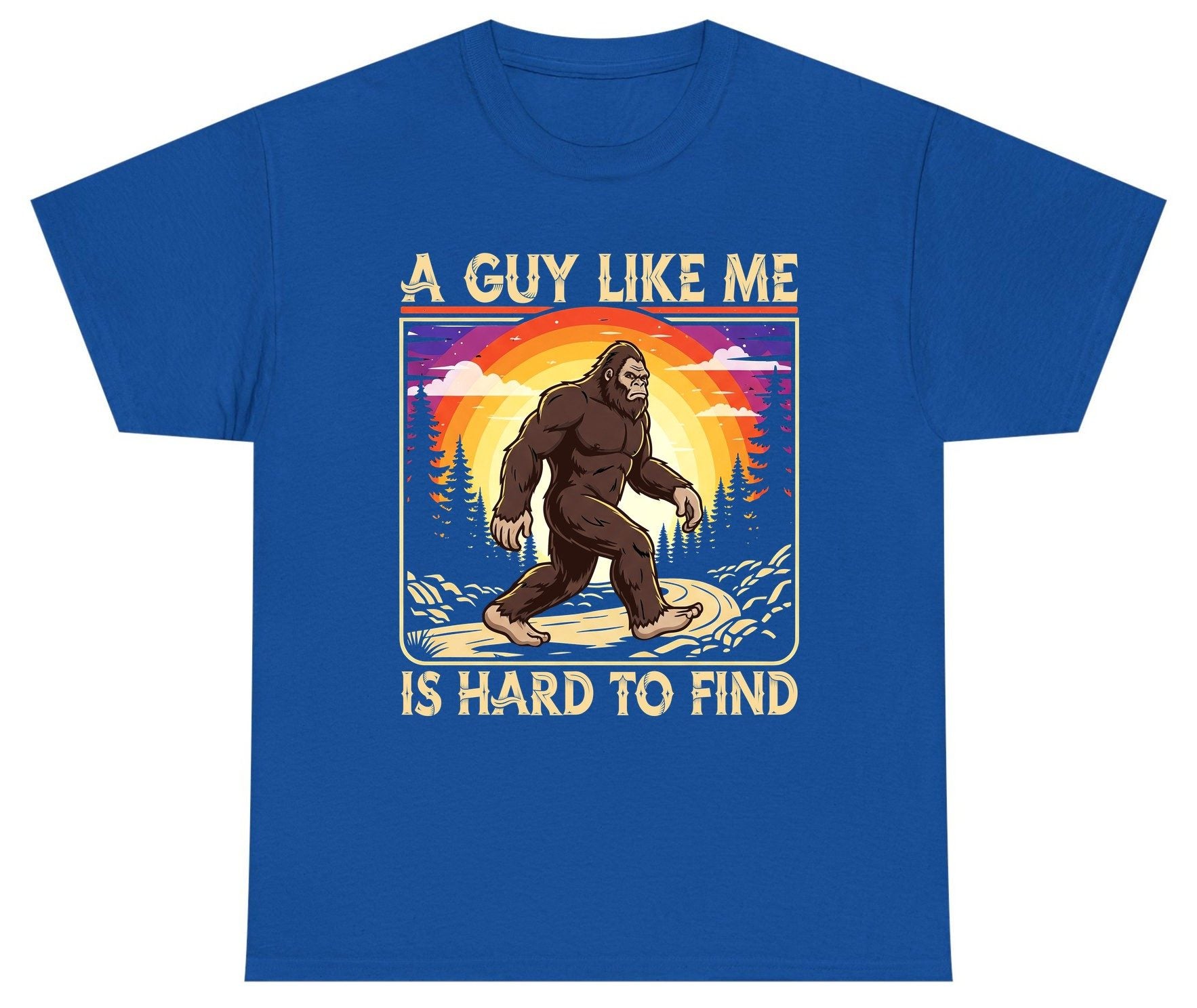 A Guy Like Me Is Hard to Find bigfoot Youth T-Shirt Royal product mockup