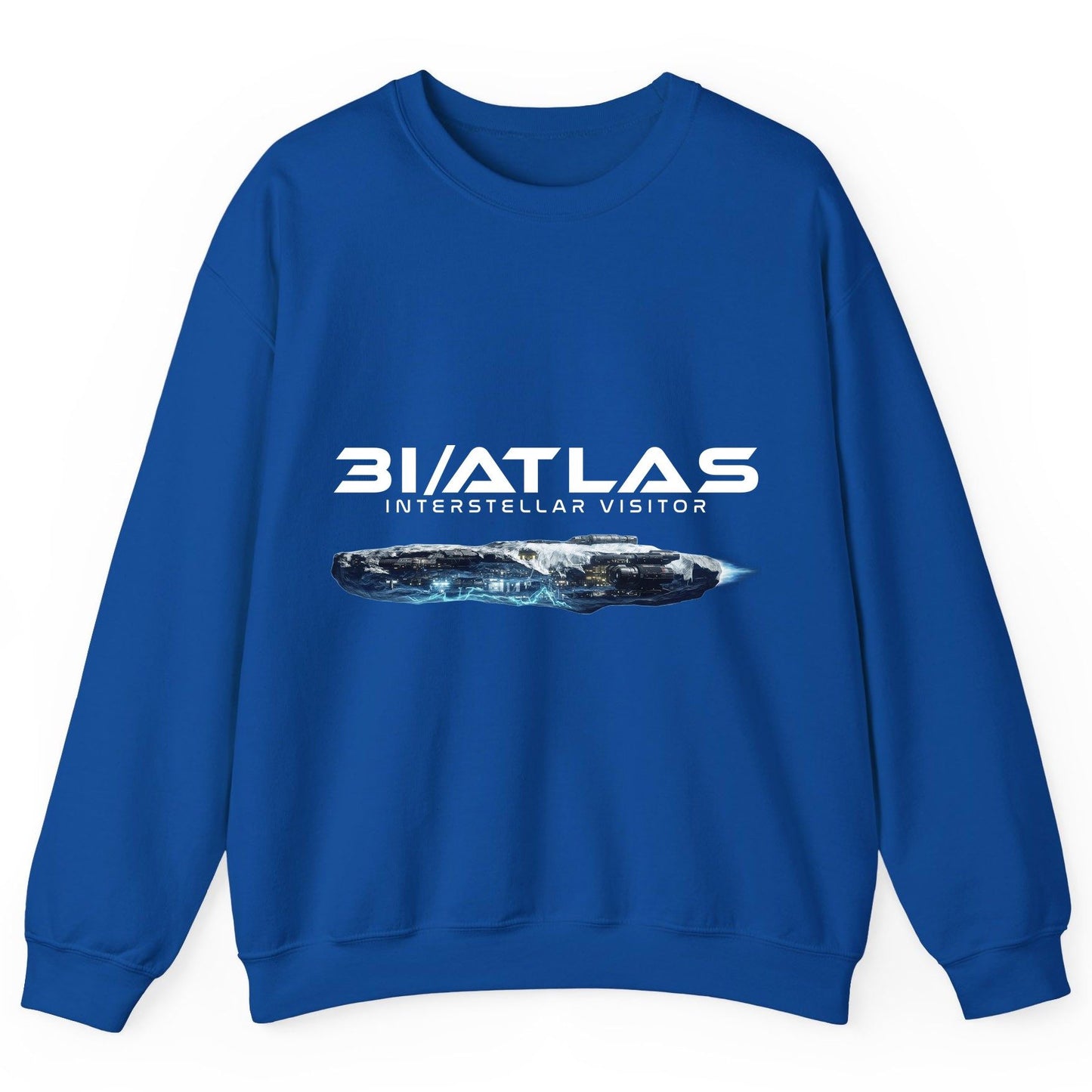 31 Atlas Interstellar Visitor sci-fi spaceship Sweatshirt Royal product mockup