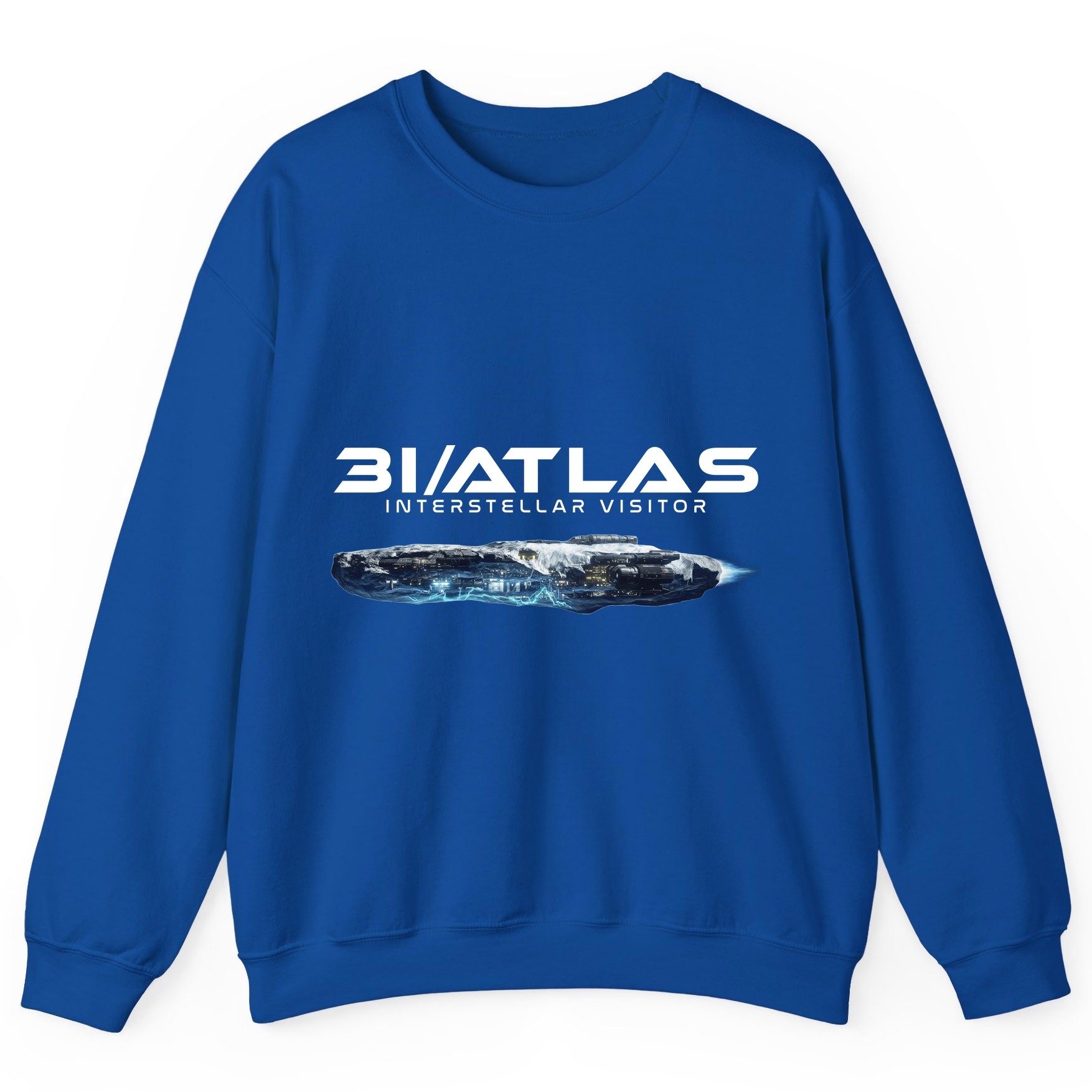 31 Atlas Interstellar Visitor sci-fi spaceship Sweatshirt Royal product mockup
