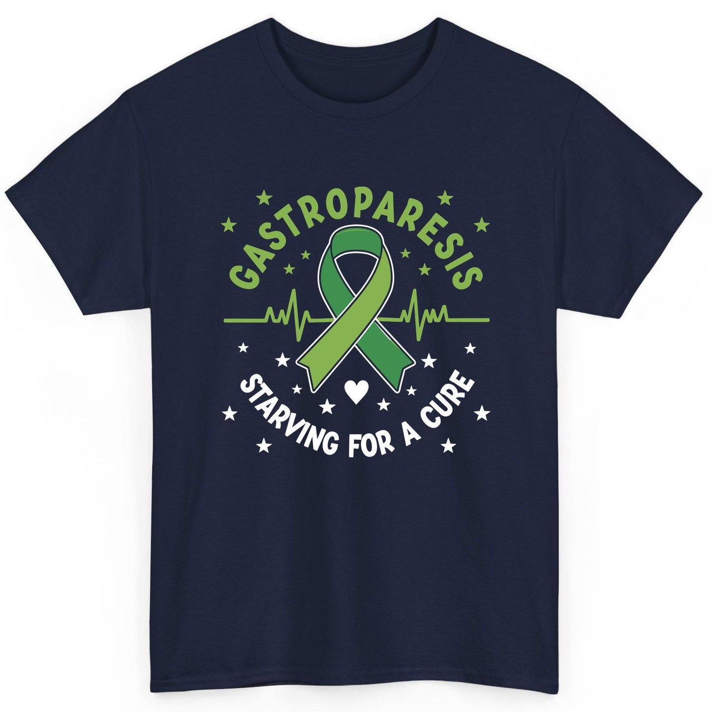 Gastroparesis Starving for a Cure gastroparesis awareness T-Shirt Navy product mockup