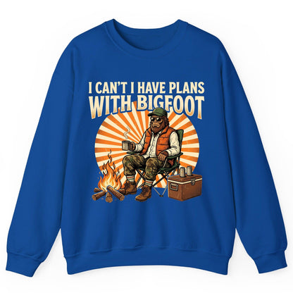 I Can't I Have Plans with Bigfoot bigfoot Sweatshirt Royal product mockup