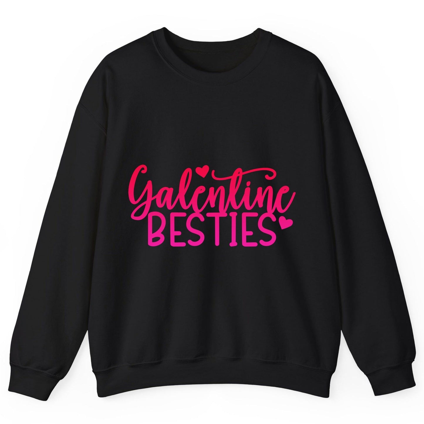 Galentine Besties galentine's day Sweatshirt Black product mockup