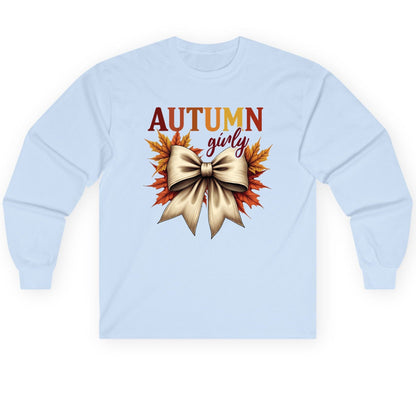 Autumn Girly autumn Long Sleeve Tee Light Blue product mockup