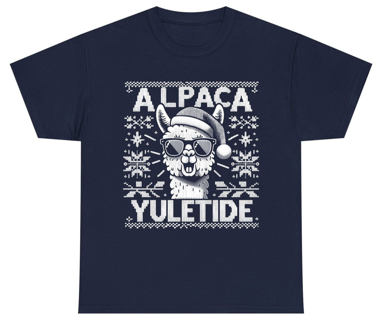 ALPACA Yuletide Funny Lovers Youth T-Shirt - product mockup - Navy