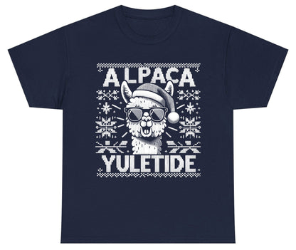ALPACA Yuletide Funny Lovers Youth T-Shirt - product mockup - Navy
