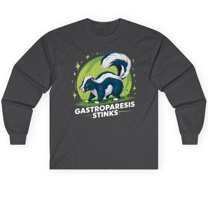 Gastroparesis Stinks gastroparesis awareness Long Sleeve Tee Dark Heather product mockup