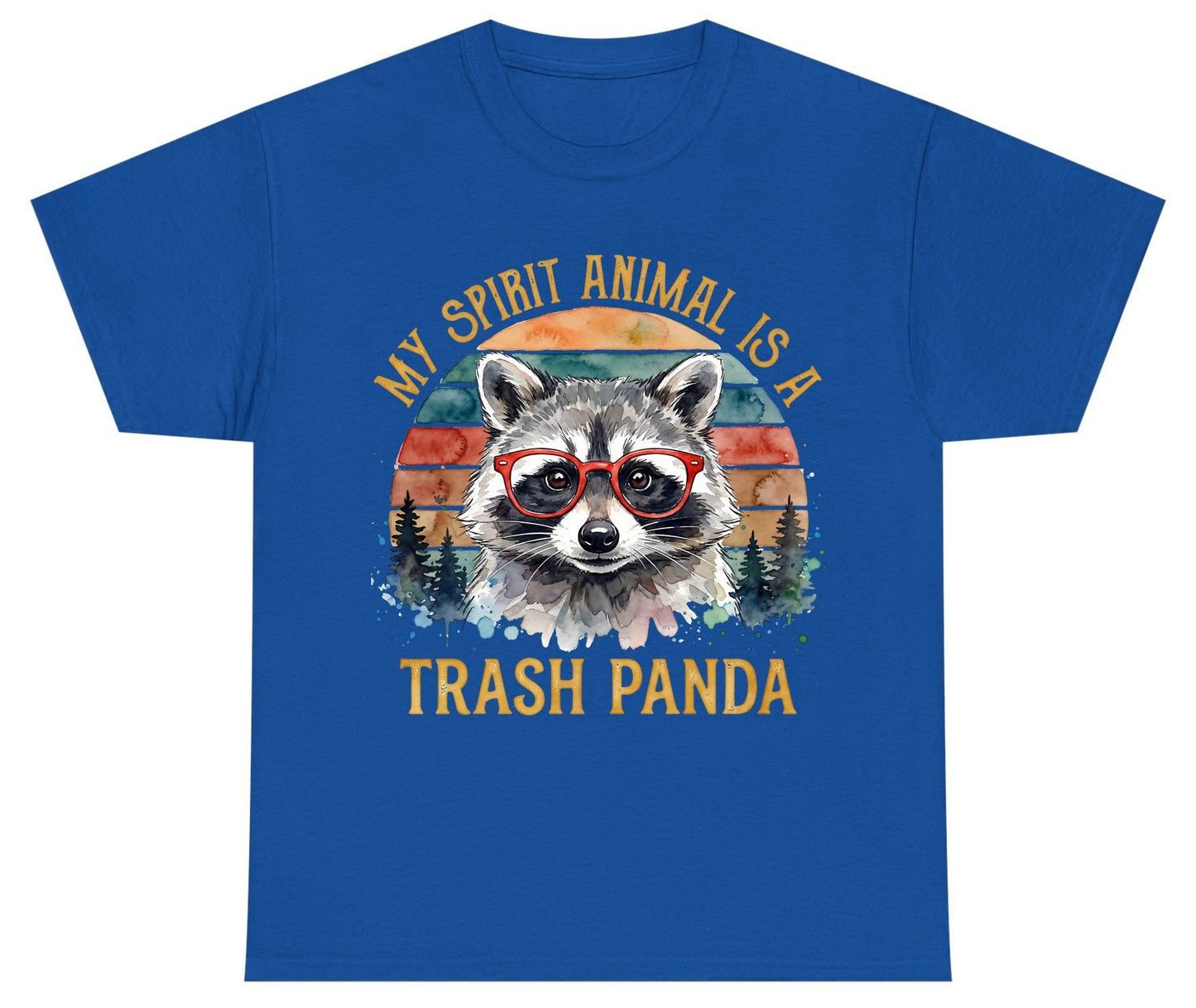 My Spirit Animal Is a Trash Panda raccoon Youth T-Shirt Royal product mockup