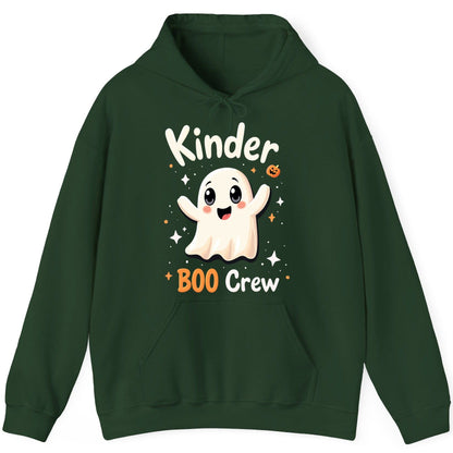 Kinder Boo Crew cute ghost Hoodie Forest Green product mockup