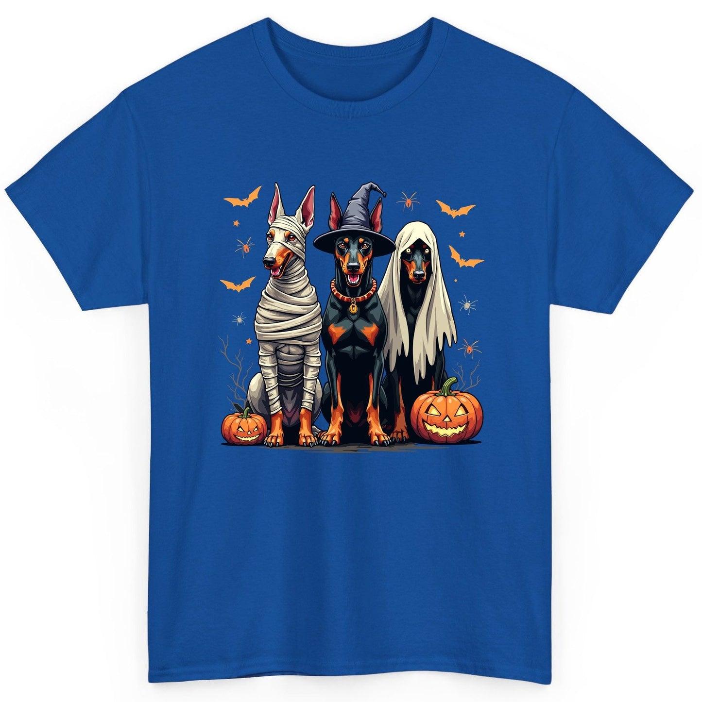 Halloween Doberman Trio doberman pinscher T-Shirt Royal product mockup
