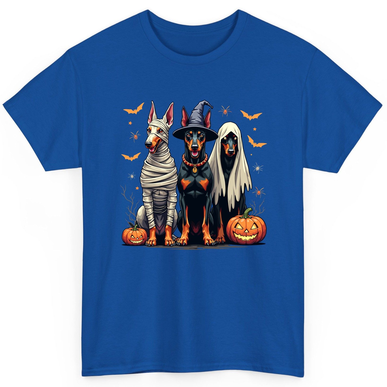 Halloween Doberman Trio doberman pinscher T-Shirt Royal product mockup